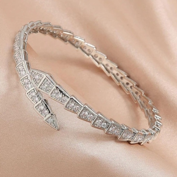 Anthropologie Serpentine Silver Adjustable Bracelet - Picture 2 of 9